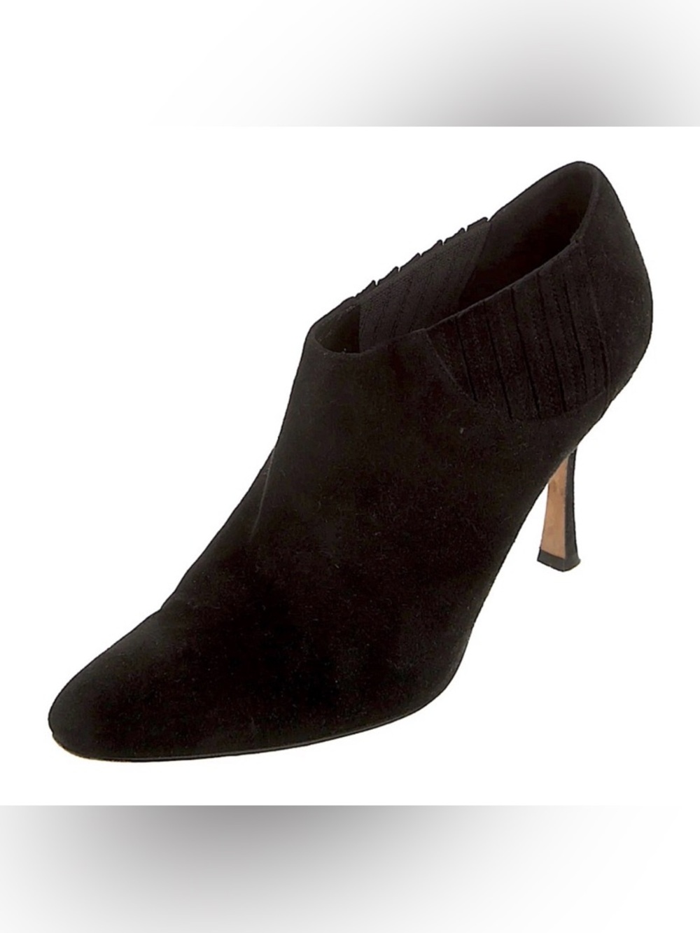 Manolo Blahnik Black Suede Ankle Booties Heels Size 40 EU